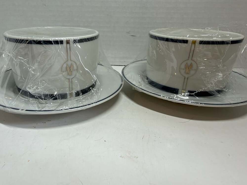 Swid Powell American Airlines Gwathmey Siegel Cup Saucer Set Vintage